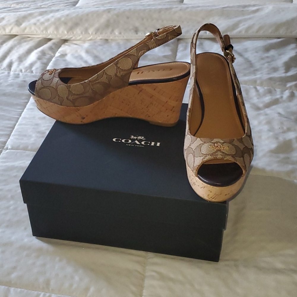 Coach wedge sandals